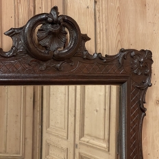 Antique French Louis XIV Carved Wood Mirror