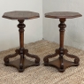 Pair French Napoleon III Octagonal Lamp Tables