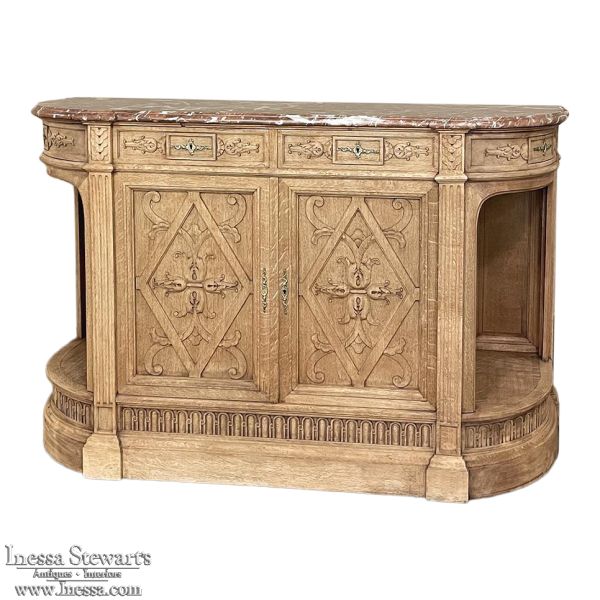 19th Century French Neoclassical Marble Top Buffet