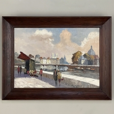 Vintage Framed Oil Painting on Canvas by J. van der Berk