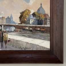 Vintage Framed Oil Painting on Canvas by J. van der Berk