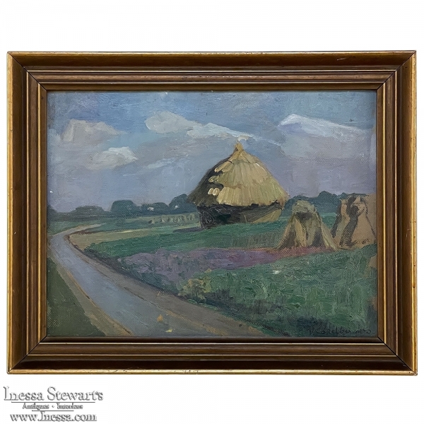 Framed Oil Painting on Panel by Virginie &ldquo;Virgi&rdquo; Cokelberghs (1893&ndash;1967)