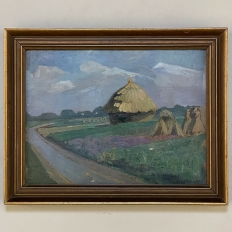 Vintage Framed Oil Painting on Panel by Virgil Cokelbergh (1893-1967)