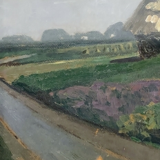 Vintage Framed Oil Painting on Panel by Virgil Cokelbergh (1893-1967)