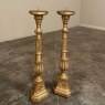 Pair 19th Century Giltwood Candlestick Table Lamps