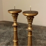 Pair 19th Century Giltwood Candlestick Table Lamps