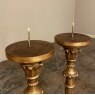 Pair 19th Century Giltwood Candlestick Table Lamps