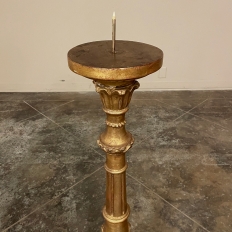 Pair 19th Century Giltwood Candlestick Table Lamps