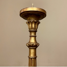 Pair 19th Century Giltwood Candlestick Table Lamps