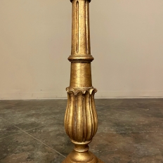 Pair 19th Century Giltwood Candlestick Table Lamps