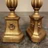 Pair 19th Century Giltwood Candlestick Table Lamps