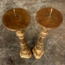 Pair 19th Century Giltwood Candlestick Table Lamps