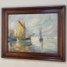 Antique Framed Oil Painting on Canvas by E. Halleux dated 1940