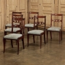 Set of 6 Antique English Edwardian Mahogany Dining Chairs