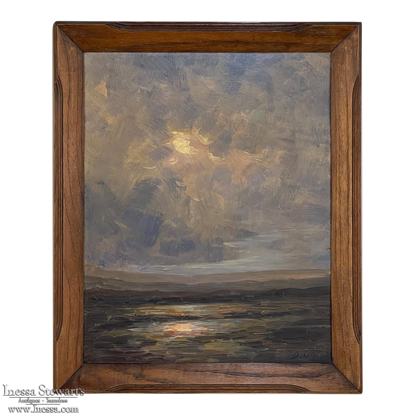 Antique Framed Oil Painting on Panel by Dieudonne Jacobs (1887-1967)