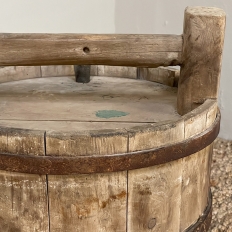 Antique Oak Stave & Wrought Iron Water Bucket