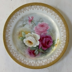 Set of 5 Antique French Limoges Hand-Painted Plates