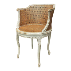 19th Century French Louis XVI Painted Armchair ~ Bergere