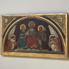 19th Century Oil Painting on Board of Holy Family