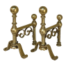Pair 19th Century English Brass Andirons ~ Bookends