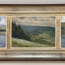 Framed Triptych Oil Painting on Board