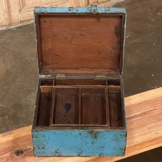 19th Century Swedish Painted Compartmentalized Box with Hasp