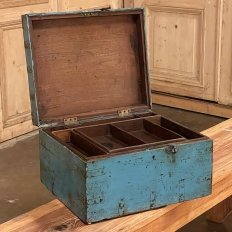 19th Century Swedish Painted Compartmentalized Box with Hasp