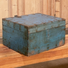 19th Century Swedish Painted Compartmentalized Box with Hasp