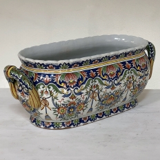 Antique Hand-Painted Jardiniere from Rouen