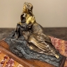 19th Century French Bronze Statue of Maiden with Lyre