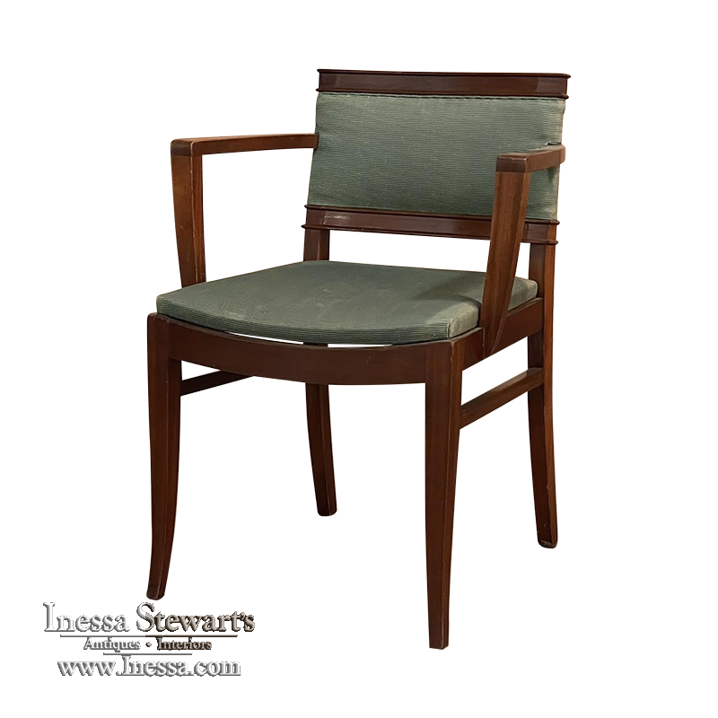 Mid-Century Mahogany Armchair by De Coene