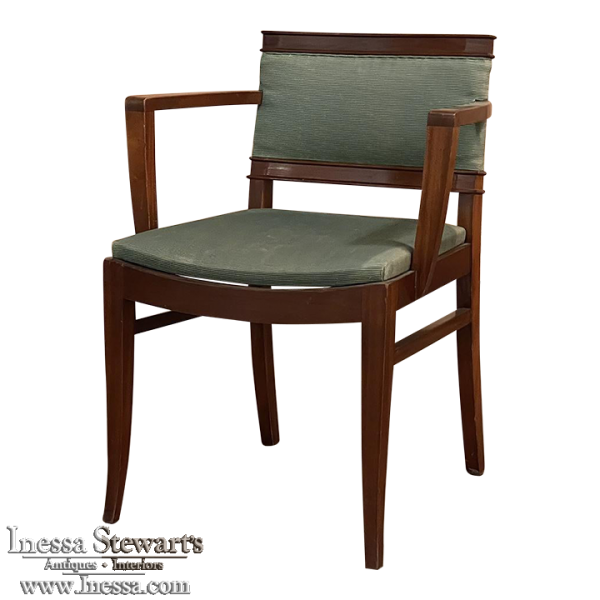 Mid-Century Mahogany Armchair by De Coene