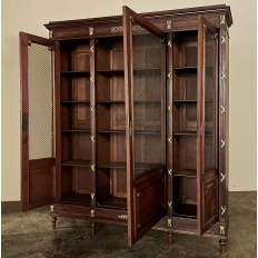 19th Century French Louis XVI Mahogany Bookcase