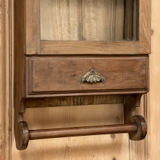 Antique Arts & Crafts Wall Cabinet with Towel Rack