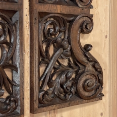 Pair Mid-19th Century French Renaissance Carved Architectural Decorations