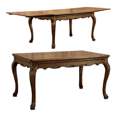 Antique Liegoise Louis XV Draw Leaf Dining Table