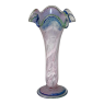 Mid-Century Murano Glass Ruffled Top Vase