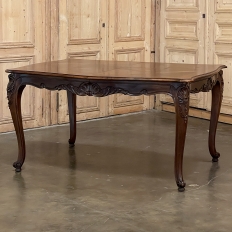 Antique French Walnut Regence Style Dining Table