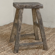 Antique Rustic Wooden Stool