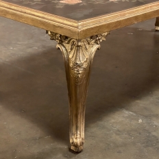 Mid-Century Italian Hand-Painted Giltwood Coffee Table