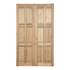 Pair 19th Century Gothic Pine Interior Doors