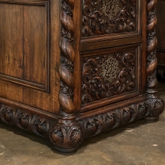 19th Century French Renaissance Revival Double-Faced Walnut Executive Desk