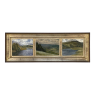 Framed Triptych Oil Painting on Board