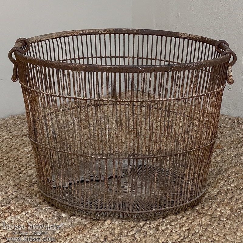 Antique Wire Harvester's Basket