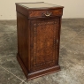 Pair Antique Italian Neoclassical Mahogany Marquetry Nightstands