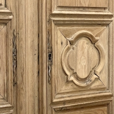 18th Century Country French Louis XIII Armoire in Stripped Oak