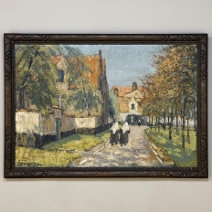 Antique Framed Oil Painting on Canvas by Leo Van Der Smissen (1900-1966)