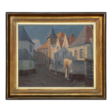 1928 an Intriguing Impressionistic Big Still Life Oil Painting on a wooden Panel