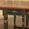 19th Century Swiss Hand-Painted Drop Leaf Table