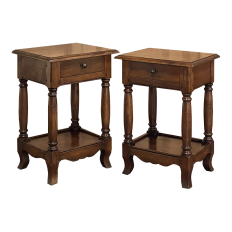 Pair Antique Country French Nightstands ~ End Tables